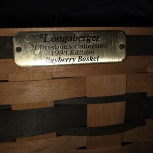 Longaberger 1993 Christmas Bayberry Basket